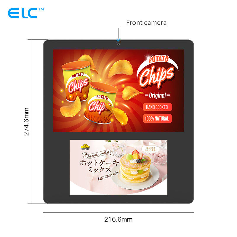 Affichage à cristaux liquides 2GB RAM Advertising Display Signage 5.0MP Camera Dual Screen BT4.2