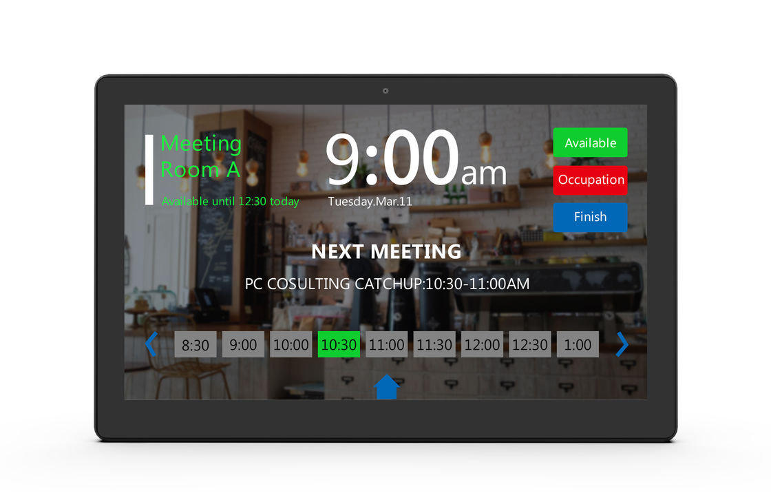 Tablette de lieu de réunion de POE Android 5,1 caractéristique solide de 13,3 pouces noire et blanche