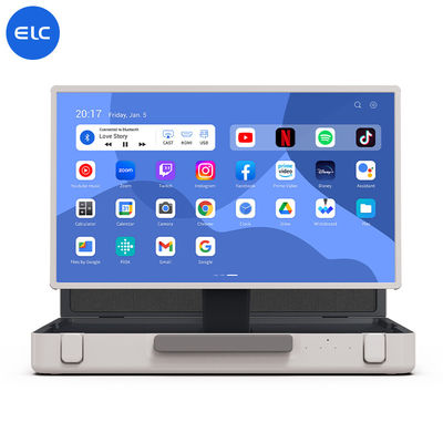 ELC PackGO Portable 27 pouces Design porte-documents Écran tactile Système Android Écran TV intelligent pour le camping