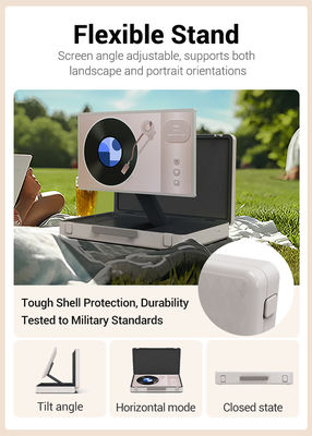 ELC PackGO Portable 27 pouces Design porte-documents Écran tactile Système Android Écran TV intelligent pour le camping