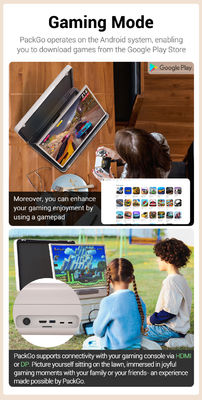 ELC PackGO Portable 27 pouces Design porte-documents Écran tactile Système Android Écran TV intelligent pour le camping
