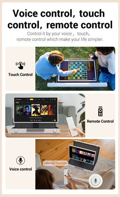 ELC PackGO Portable 27 pouces Design porte-documents Écran tactile Système Android Écran TV intelligent pour le camping