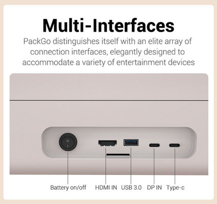 ELC PackGO Portable 27 pouces Design porte-documents Écran tactile Système Android Écran TV intelligent pour le camping