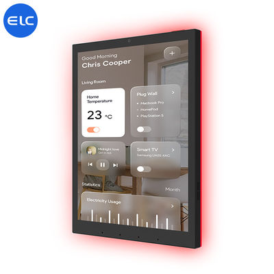 Écran tactile LCD POE gratuit Android 13 Produits pour la maison intelligente avec barre lumineuse LED