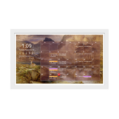 Tablette OEM de 32 pouces 4 Go de RAM WiFi 6 Ultra-étroit cadre RK3588S2 Octa Core Tablette de chronométrage pour la maison intelligente Calendrier numérique