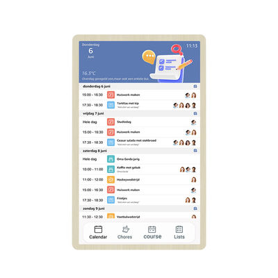 14 pouces RK3576 Incell écran tactile calendrier intelligent affichage murale pour la gestion du temps