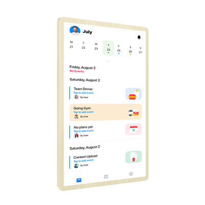 ELC Nouveau design de l'affichage de la liste de contrôle du calendrier RK3576 android 13 Smart touch screen Calender famille de calendrier intelligent