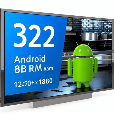 Écran d'affichage numérique 24 32 pouces 8+128 Go Android 13 1920*1080, écran d'affichage pour cuisine, système d'affichage pour cuisine