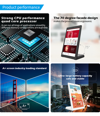Écran tactile Android en forme de L 10,1 pouces RK3568 Quad core cortex A55 Affichage numérique vertical pour écran de menu de restaurants