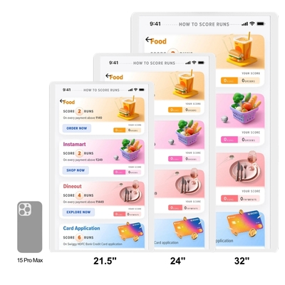 Écran d'affichage de cuisine (Système KDS) - Système de point de vente NFC - Moniteur d'affichage des commandes de cuisine Android 13 - Écran de gestion de menu ELed KDS