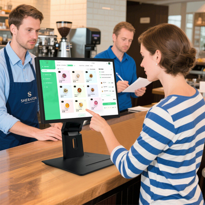 Écran tactile interactif ELC Android 11 21,5" IPS 16:9 RK3568 Ethernet USB 3.0 pour écran d'affichage de cuisine Restaurant POS