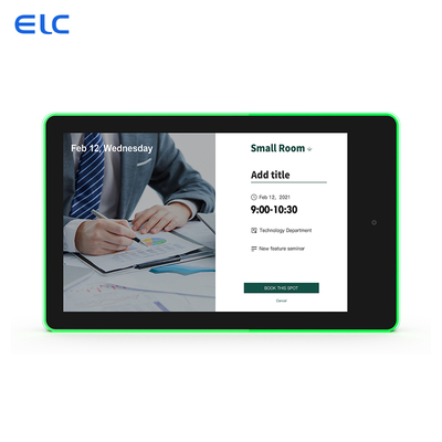 Tablette de salle de réunion Android 10,1 pouces avec POE et barre lumineuse LED