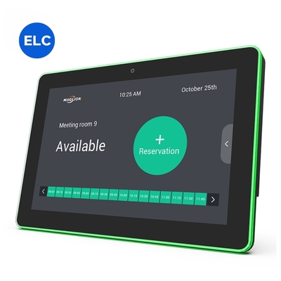 Tablette d'affichage numérique tactile Android 11 pour salle de réunion avec NFC et barre lumineuse LED