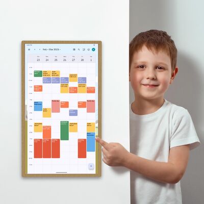 ELC Nouveau design de l'affichage de la liste de contrôle du calendrier RK3576 android 13 Smart touch screen Calender famille de calendrier intelligent