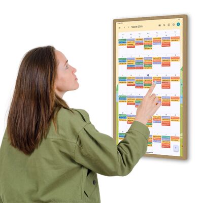 Calendrier de famille numérique en cadre étroit, planificateur de famille numérique mensuel en ligne