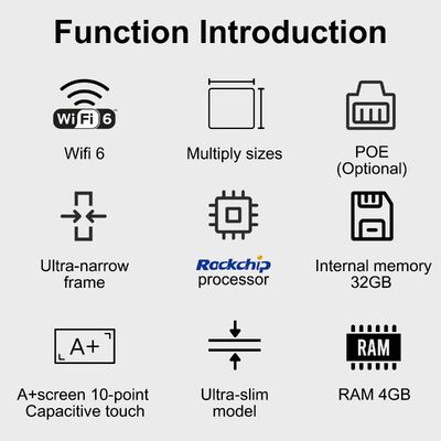 RK3576 4GB 32GB Calendrier numérique Android 14 Logiciel gratuit pour la famille Planificateur en ligne gratuit et organisateur hebdomadaire