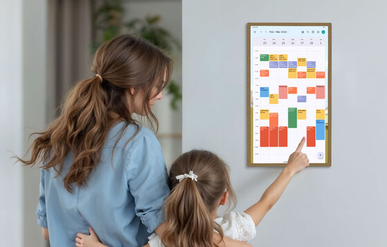 RK3576 Digital Family Plann Android 14 Logiciel libre 24 pouces 32 pouces Digital Incell Écran tactile Calendrier intelligent