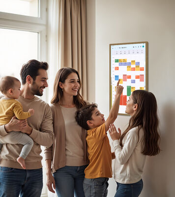 Calendrier de mur numérique en ligne pour une planification familiale rationalisée