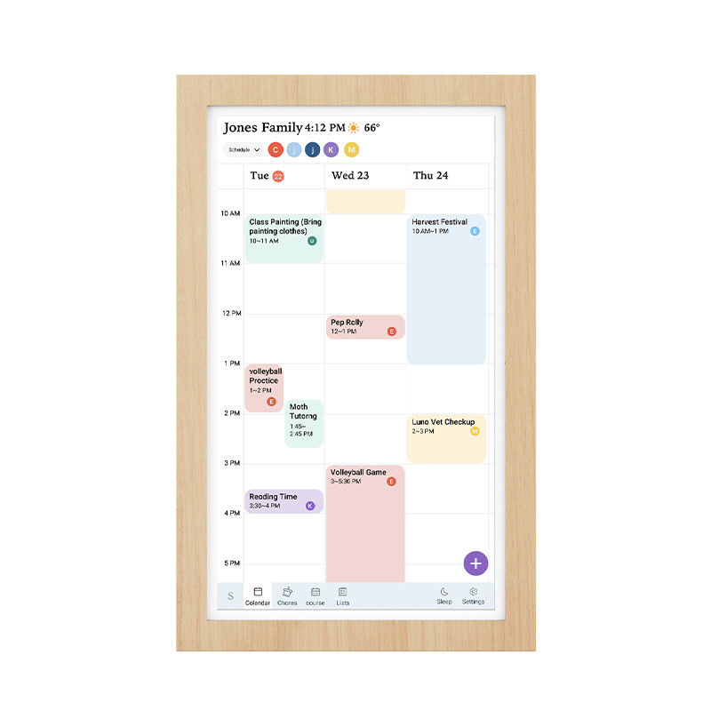 21' en gros Produits pour la maison intelligente Bluetooth 5.3 Ultra-mince tablette à écran tactile WiFi 6 avec Mu-MIMO pour le calendrier