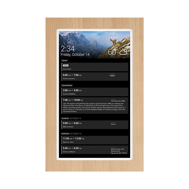 Tablette de 15 pouces 4+32 Go de RAM/ROM Android 13 Affichage du calendrier Tablette à monture murale ultra-étroite