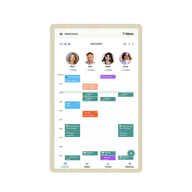 14 pouces RK3576 Incell écran tactile calendrier intelligent affichage murale pour la gestion du temps