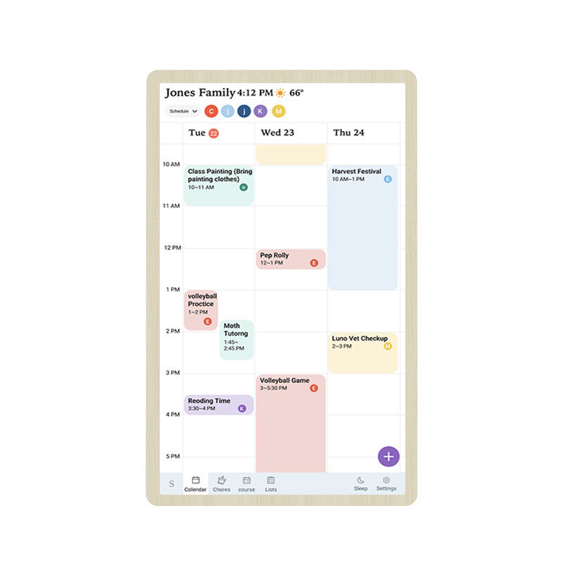 14 pouces RK3576 Incell écran tactile calendrier intelligent affichage murale pour la gestion du temps