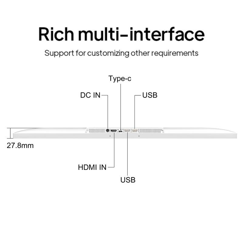 24 pouces 32 pouces écran incell affichage LCD écran tactile Android 13 publicité affichage numérique Chaîne de restaurants et de boissons