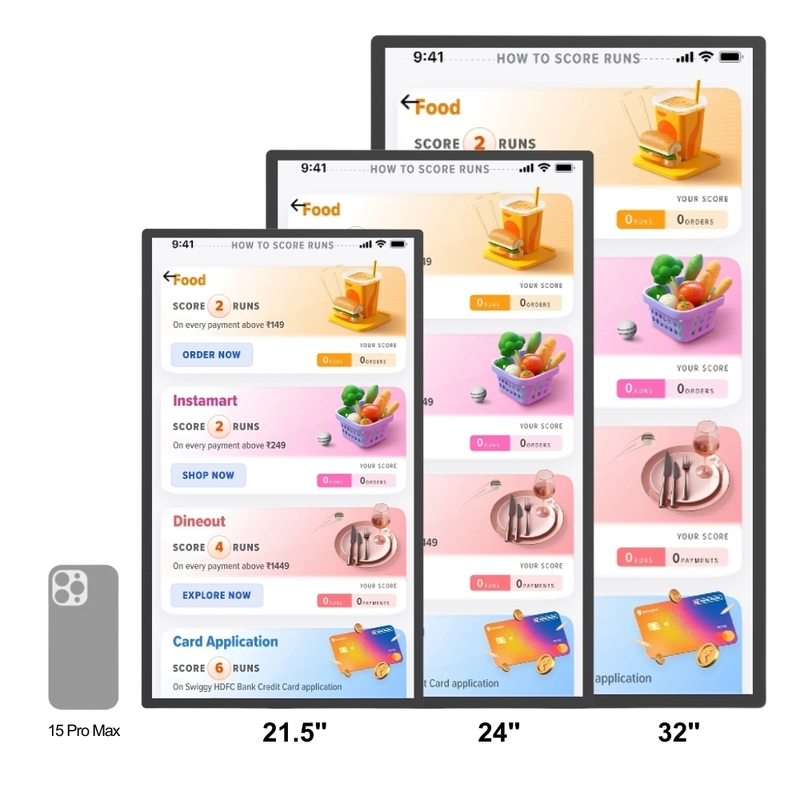 Écran tactile interactif pour cuisine, système d'affichage numérique KDS, système de point de vente, écran d'affichage de cuisine mural
