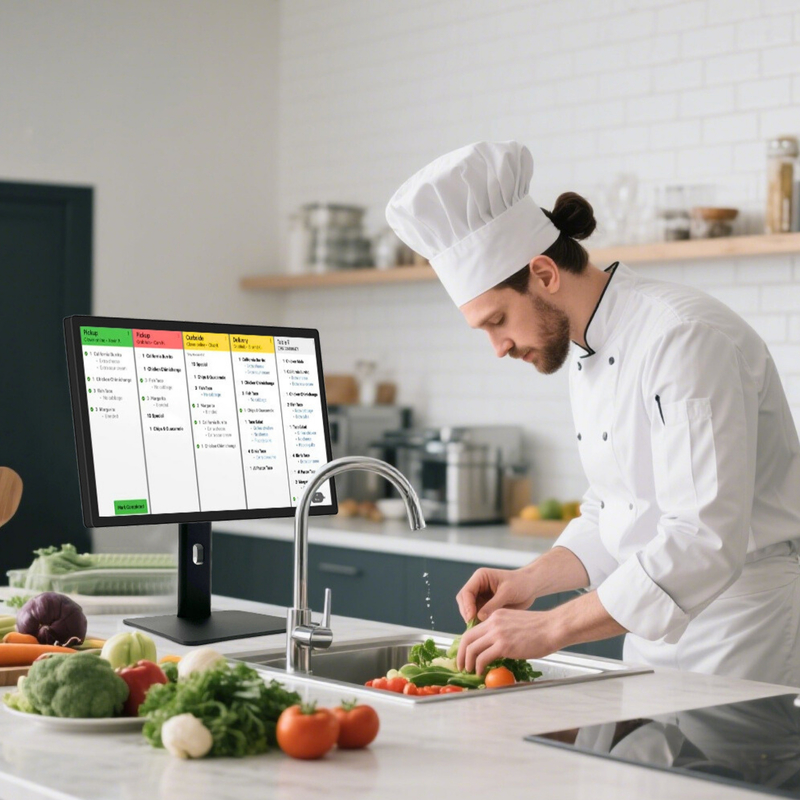 Écran tactile interactif ELC Android 11 21,5" IPS 16:9 RK3568 Ethernet USB 3.0 pour écran d'affichage de cuisine Restaurant POS