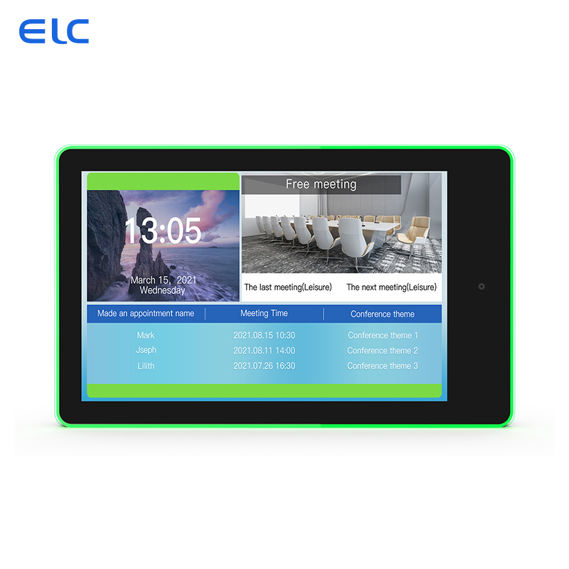 Tablette de salle de réunion Android 10,1 pouces avec POE et barre lumineuse LED