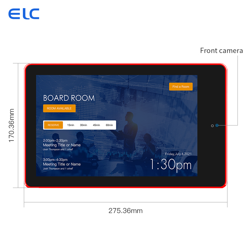 Tablette de salle de réunion Android 10,1 pouces avec POE et barre lumineuse LED
