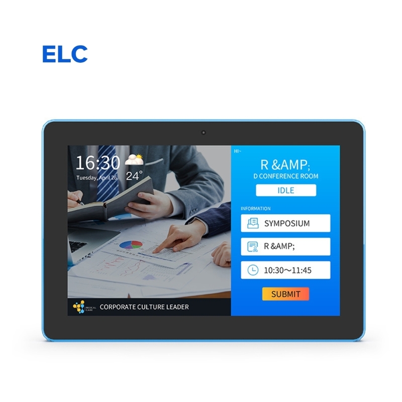 Tablette de salle de réunion Android 10,1 pouces avec POE et barre lumineuse LED