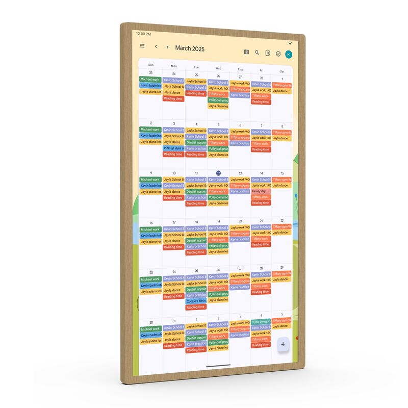 Calendrier intelligent de l'usine liste de contrôle du calendrier familial affichage RK3576 android 13 calendrier tactile intelligent