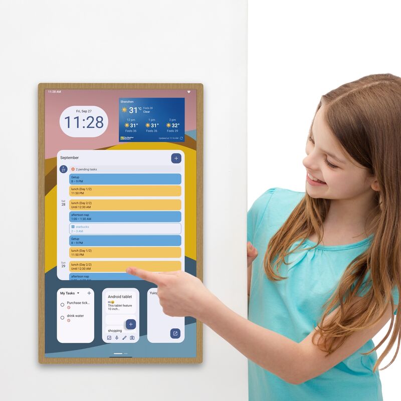 ELC Nouveau design de l'affichage de la liste de contrôle du calendrier RK3576 android 13 Smart touch screen Calender famille de calendrier intelligent