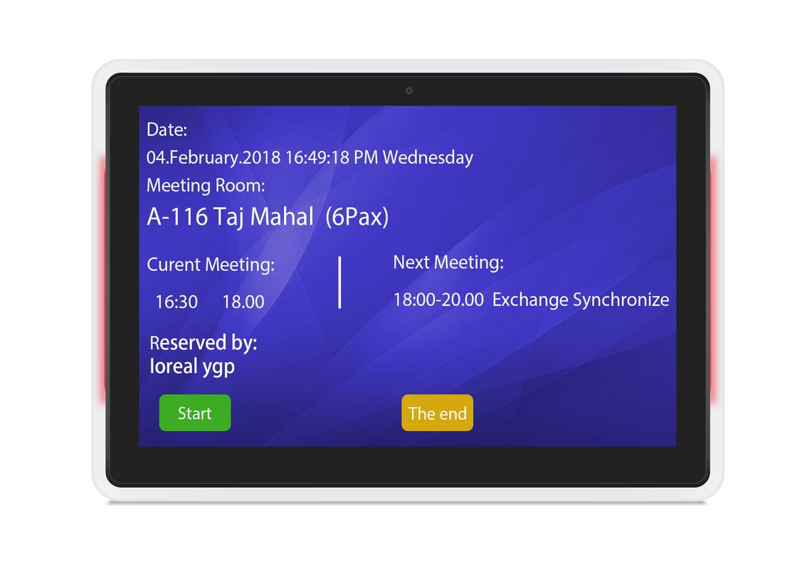 WA1012T 10,1 panneau de l'affichage à cristaux liquides IPS du bâti RK3288 de mur de Tablette d'affichage de lieu de réunion d'Android de pouce