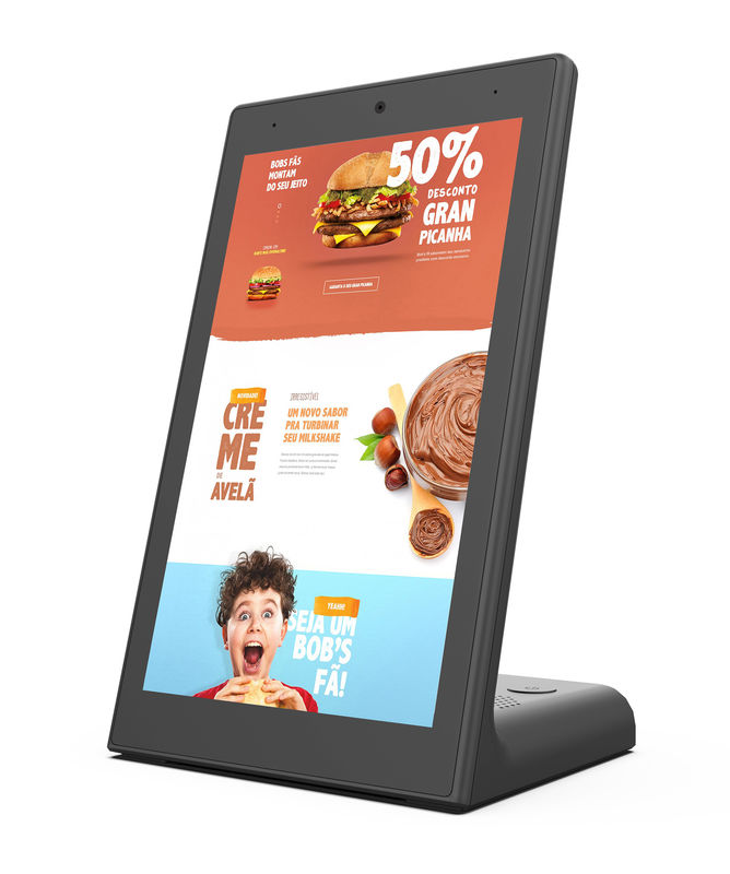 La Tablette de commande L de restaurant de feedback de la clientèle de NFC RK3399 forment le panneau d'affichage à cristaux liquides de 8 pouces